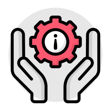 Bilgi ayarlama için düzenlenebilir tasarım simgesi 