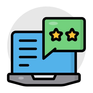 Sohbet reytinglerinin modern tasarım simgesi 