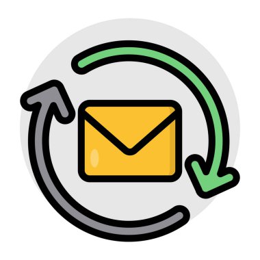 Creative design icon of mail update 