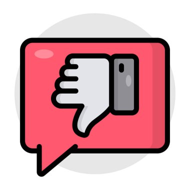 Negatif geribildirim için modern tasarım simgesi 