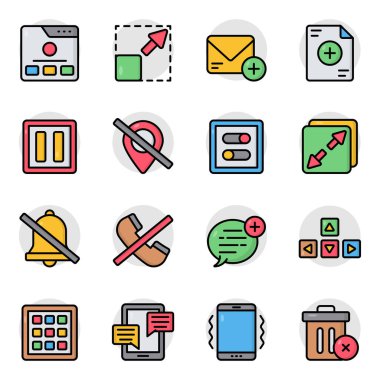 Düzenlenebilir Düz Simgeler Kümesi 