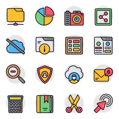 Değiştirilebilir Düz Simgeler Kümesi 