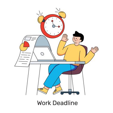 Çalışma tarihinin mükemmel tasarım illüstrasyonu 