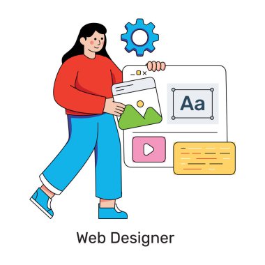 Web tasarımcısının modaya uygun tasarım çizimi 