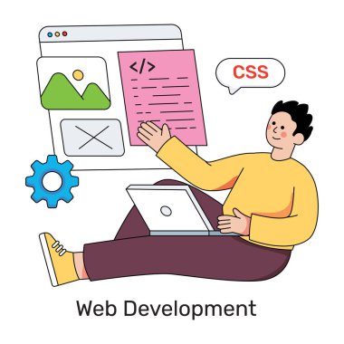 Web kodlamasının moda vektör tasarımı 