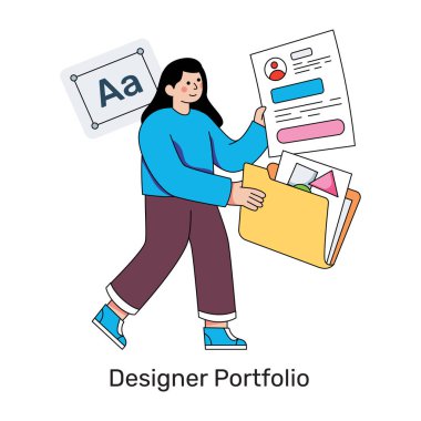 Tasarımcı portföyünün düzenlenebilir tasarımı 