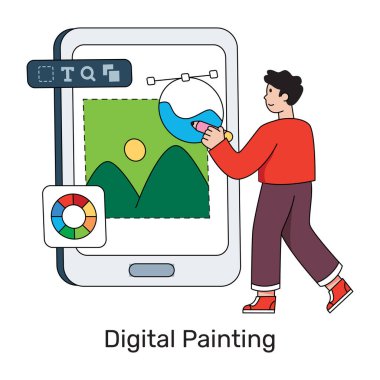 Dijital resmin vektör tasarımı 
