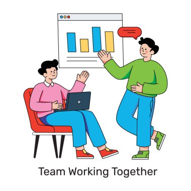 İş tartışmasının yaratıcı tasarım çizimi 