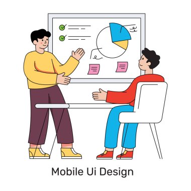 Proje sunumunun illüstrasyon tasarımı 