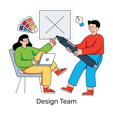 Tasarım ekibinin modaya uygun tasarım çizimi 