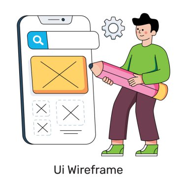        ui kablo grafiğinin premium indirme vektörü 