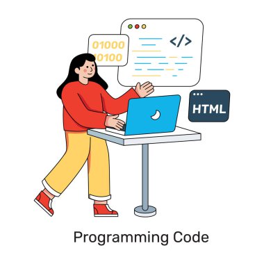 html kodlamasının son moda vektör tasarımı 