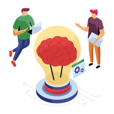 Beyin fırtınasının bir çizim tasarımı 