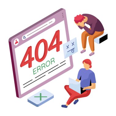         Hata 404 'ün yaratıcı tasarım vektörü 