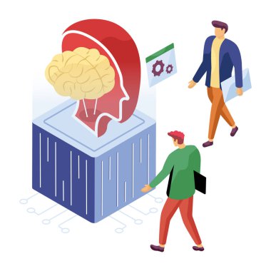 Yapay beynin modern tasarım çizimi