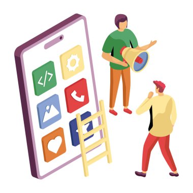 Mobil uygulamaların modern tasarım çizimi