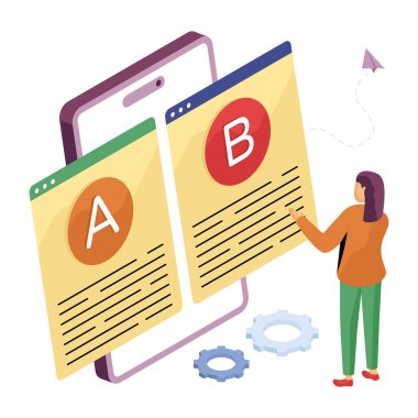 A / b testinin vektör tasarımı 