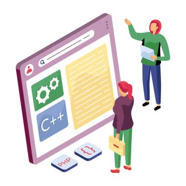 Sistem kodlamasının yaratıcı tasarım illüstrasyonu
