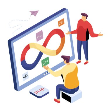 Sonsuzluğun yaratıcı tasarım çizimi 