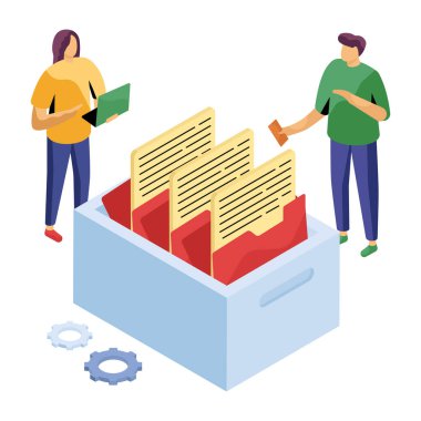 Belge çekmecesinin yaratıcı tasarım simgesi