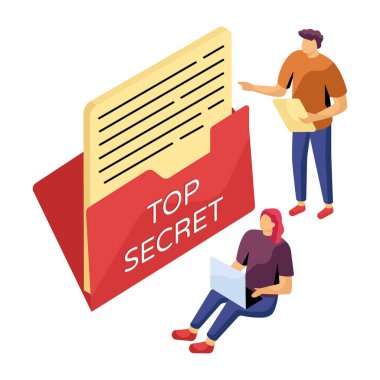 Çok gizli dizinin eşsiz tasarım simgesi 