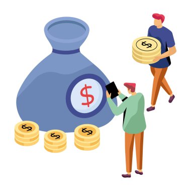 Modern design icon of money bag