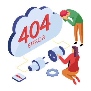         Hata 404 'ün yaratıcı tasarım vektörü 