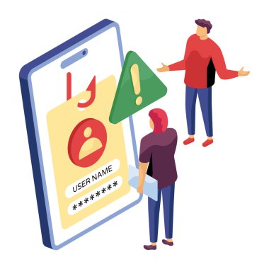 Profil phishing benzersiz tasarım çizimi 