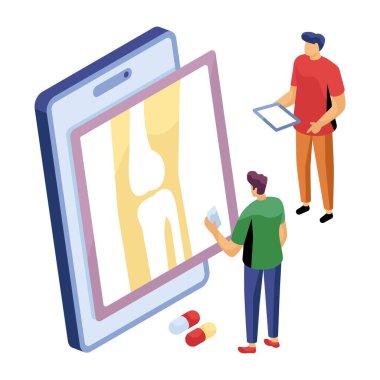 Bones X ışınının modern tasarım çizimi