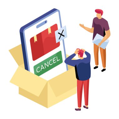 Düzenin benzersiz tasarım çizimi iptal