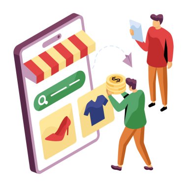 Arama ürünlerinin çevrimiçi vektör tasarımı 