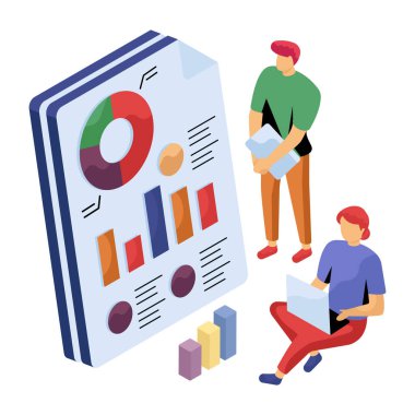 İş raporunun benzersiz tasarım çizimi 