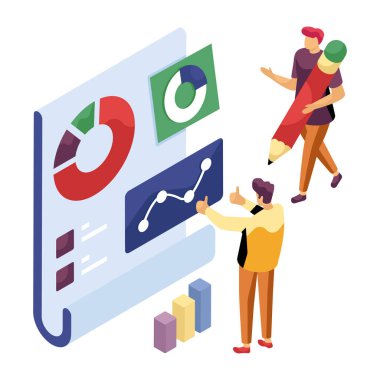 İş raporunun benzersiz tasarım çizimi 