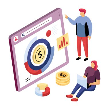 Finansal veri analizlerinin renkli tasarımı 