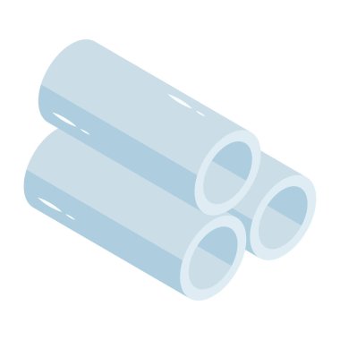 Tesisat borularının modern tasarım simgesi 