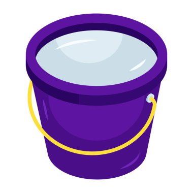 An icon design of bucket 
