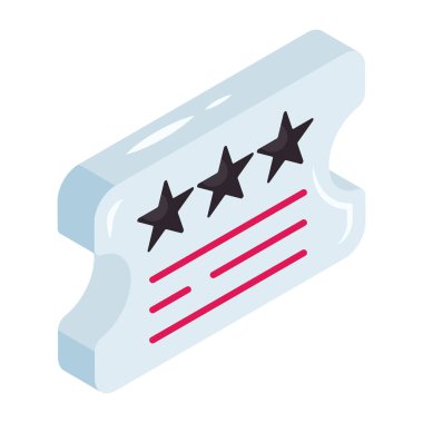 A unique design icon of ticket 