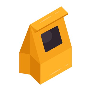 Paketin ağız sulandırıcı ikonu. 