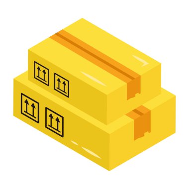 Düzenlenebilir bir karton dizayn simgesi