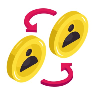 Çalışanların değişiminin mükemmel tasarım simgesi 