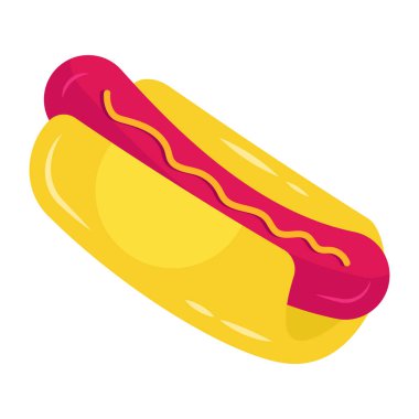 Sosisli burgerin modern tasarım ikonu