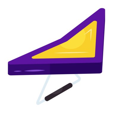 Yamaç paraşütünün izometrik tasarımı 