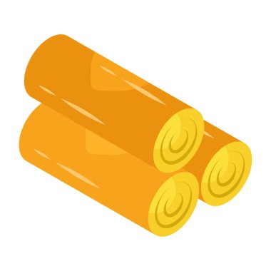 Unique design icon of wood logs