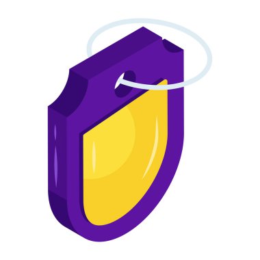 Güvenlik kalkanının düzenlenebilir tasarım simgesi