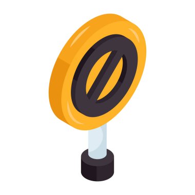 Modern design icon of ban board 