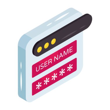 Güvenli girişin moda tasarım simgesi 