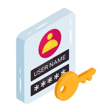 Güvenli girişin moda tasarım simgesi 