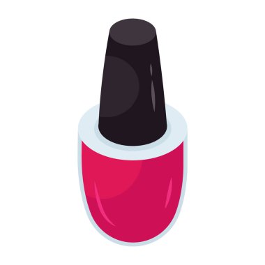 Beyaz arkaplanda tırnak cilası simgesi izole edildi 