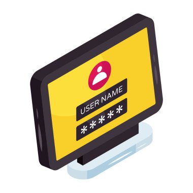 Güvenli girişin moda tasarım simgesi 