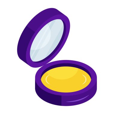 Kompakt tozun mükemmel tasarım simgesi 